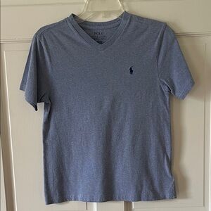 Polo Ralph Lauren Kids Heather Blue V-Neck Tee